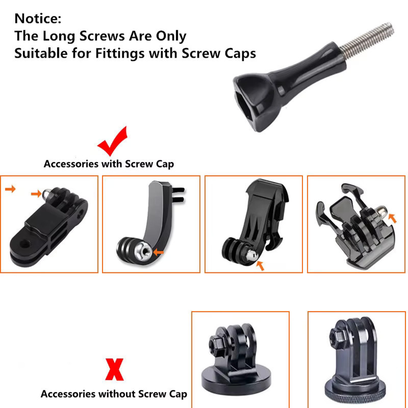 SZKOSTON Zubehör-Set für Action-Kameras mit Schnellverschluss-Schnalle und Stativhalterung, Schwarz, kompatibel mit GoPro 13 12 11 10 9 8, Insta360 X5 X4 X3 und DJI Action 6 5 - Bild 3