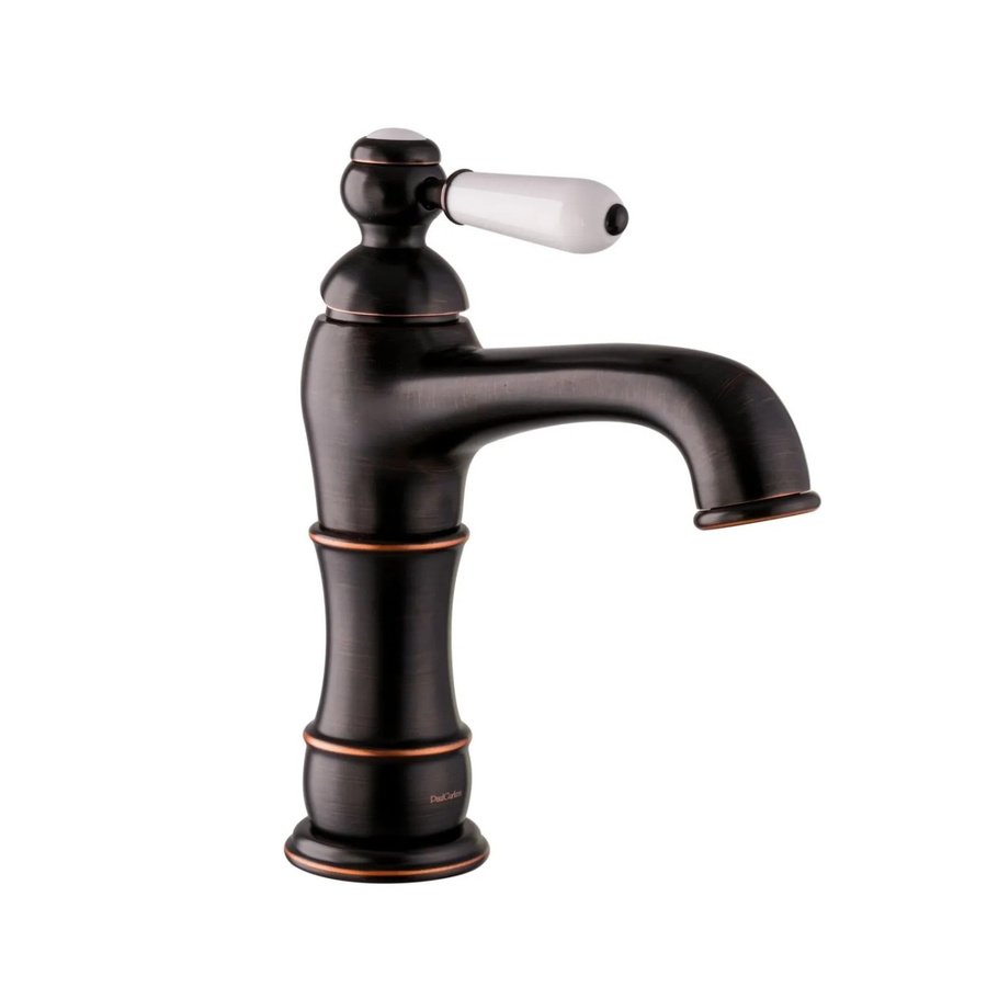 PaulGurkes Wasserhahn Nostalgie Einhandmischer für das Badezimmer in Matt Schwarz aus Messing - Bild 2