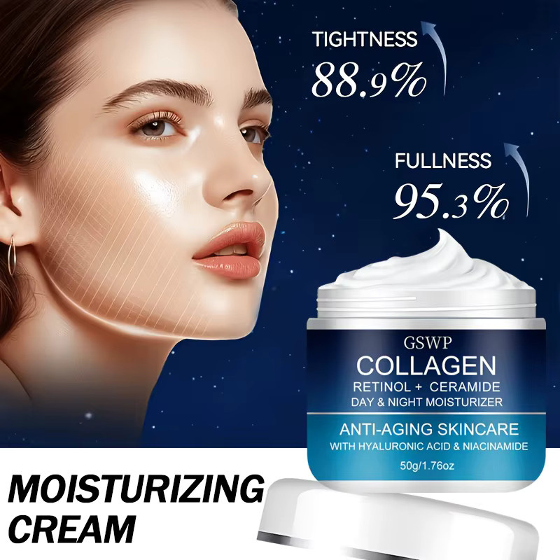 GSWP Kollagen Tag- und Nacht-Feuchtigkeitscreme mit Retinol und Ceramiden, 50g/100g - Bild 4