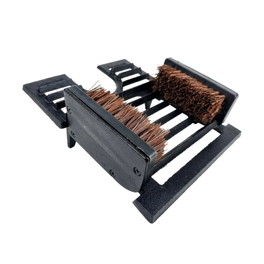 Relaxdays Schuhabstreifer aus Gusseisen in Schwarz mit Bürsten und Schuhauszieher, B/T/H: 10,5 x 21,5 x 26,5 cm - Bild 2