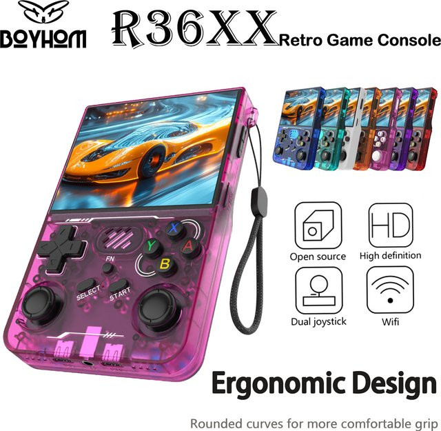 BOYHOM Arkos R36XX Retro Handheld Konsole mit 3,5 Zoll IPS-Bildschirm und WLAN in Weiß - Bild 1