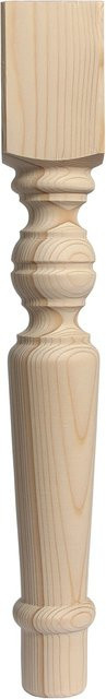 Rustikaler Tischfuß aus Buche von Dieda in Braun und Beige, Höhe: 73 cm - Bild 1