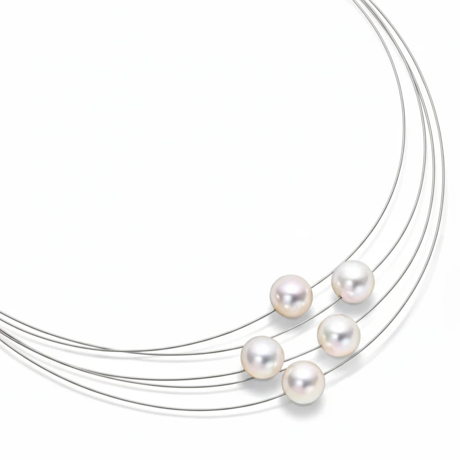 Florere Kette Edelstahl, Silber, Perle, Damen - Bild 1