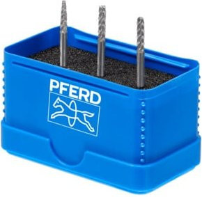 PFERD TOOLS Hartmetall Hochleistungsfrässtift Set 1403 ALLROUND 3-teilig in Blau, Ø 3 mm, Schaft-Ø 3 mm, universal grob - Bild 1