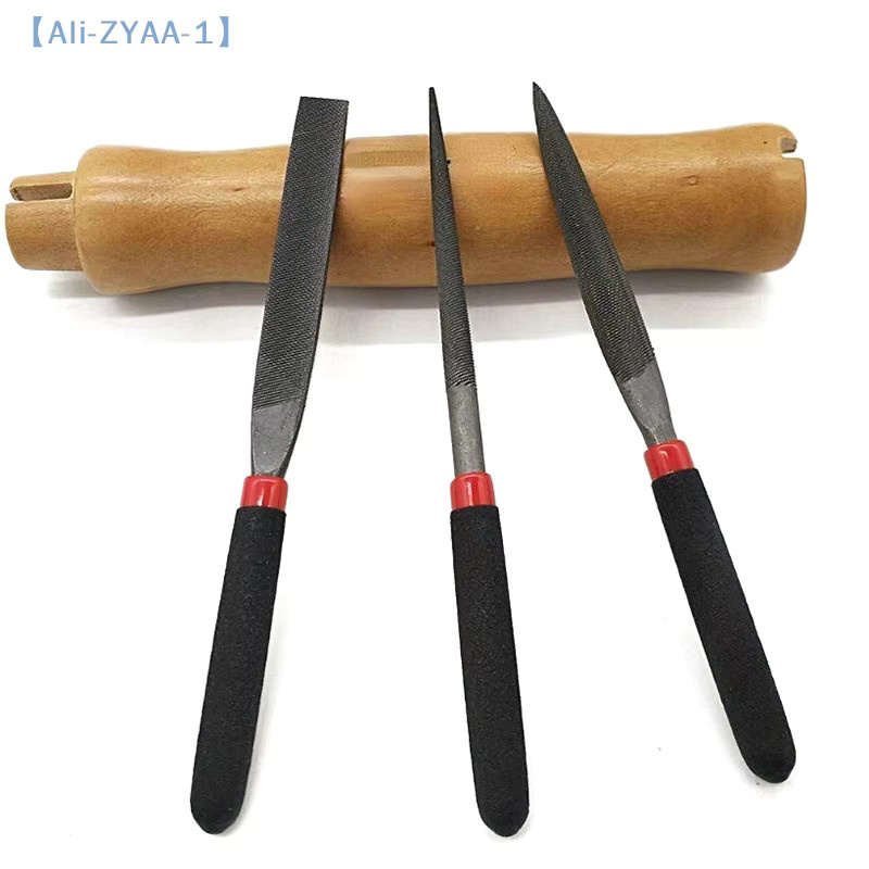 ZYAA-1 3-teiliges Stahlfeilen-Set mit flachen Nadelfeilen für Stein, Glas, Metall, Schnitzerei und Holzbearbeitung - Bild 4