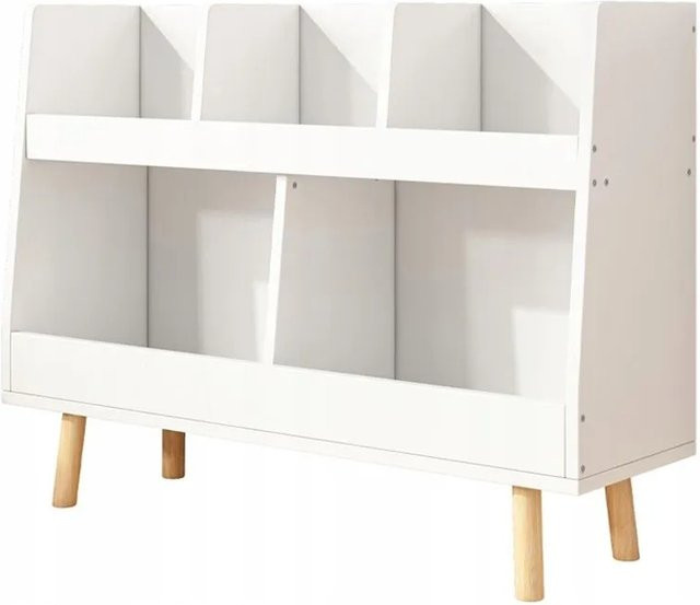 Rebiko Bücherregal für Kinder als Spielzeugschrank in Weiß, B: 60 cm, H: 80 cm, T: 25 cm - Bild 1