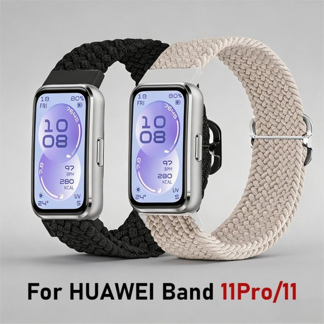 Smartwatch-Armband CRESTED, Nylon, bunt, elastisch - Bild 1