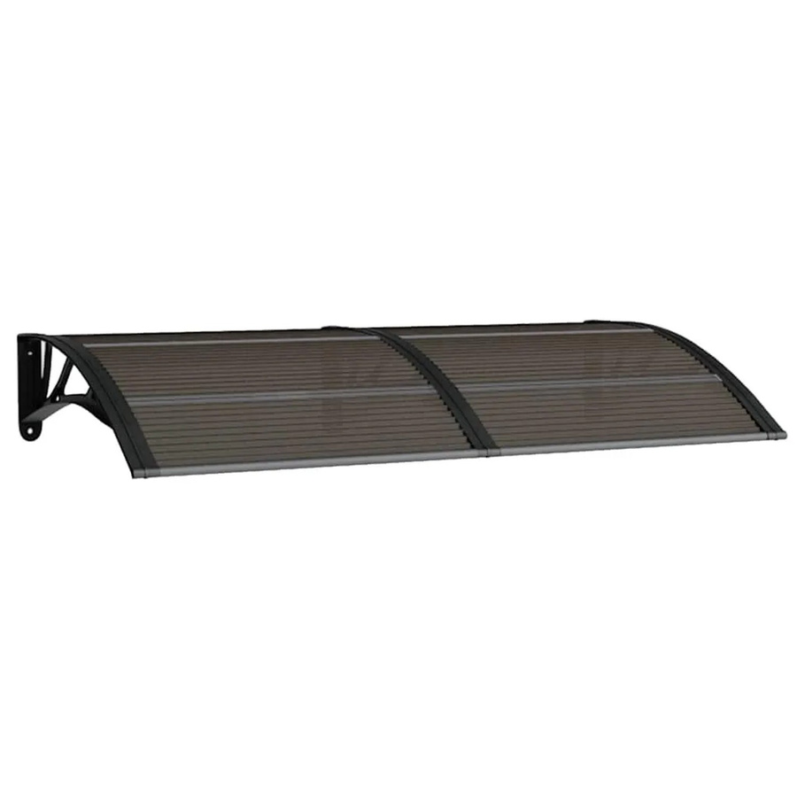 vidaXL Türvordach Schwarz aus Polycarbonat und Aluminium, B: 150 cm, T: 75 cm - Bild 2