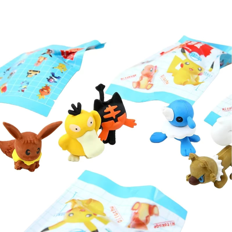Keeppley Pokemon Pikachu Sanrio Crayon Shin-chan Radiergummi, Mehrfarbig - Bild 2