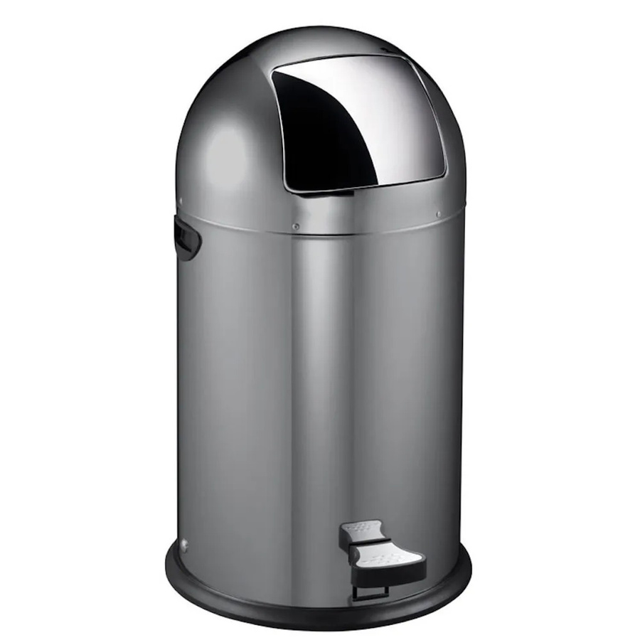 PROREGAL Abfalleimer Grau mit Fußpedal und verzinktem Inneneimer, Volumen: 33 Liter, H x Ø: 70 x 35 cm - Bild 2