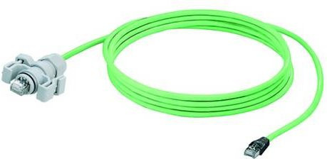Weidmüller RJ45 Netzwerk Anschlusskabel CAT 5e SF/UTP Ethernet LAN in Grün, 5m - Bild 1