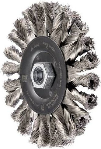PFERD COMBITWIST Rundbürste gezopft RBG HD für Winkelschleifer, Durchmesser: 125 mm, Breite: 12 mm, Edelstahl-Draht-Ø: 0,35 mm, Farbe: Silber - Bild 1
