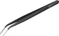 KNIPEX Universalpinzette 92 34 37 gewinkelt Spitz aus Stahl in Schwarz - Bild 1