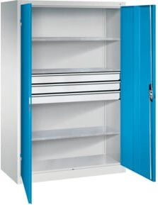 C+P Werkzeugschrank Acurado mit Schubladen und Türen, Grau-Blau, B/T/H: 195 x 120 x 60 cm - Bild 1