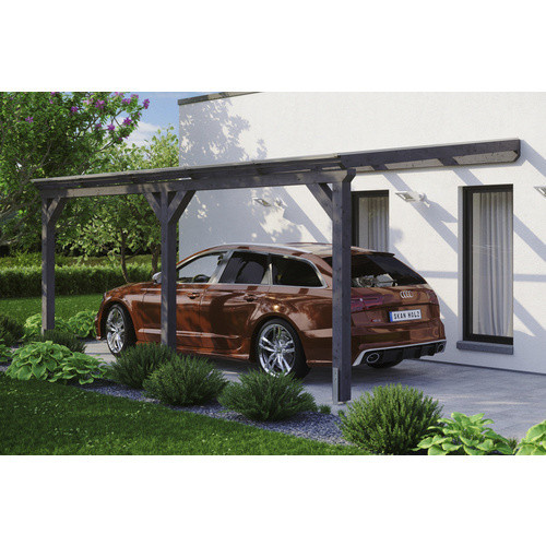 Skan Holz Carport Vogtland in Schiefergrau B/T: 300 x 541 cm, Firsthöhe: 262 cm - Bild 3