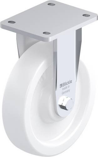 Blickle Bockrolle BO-SPO 200G in Weiß aus Stahl mit einem Rad-Durchmesser von 200 mm und einer Tragfähigkeit von bis zu 1250 kg - Bild 1