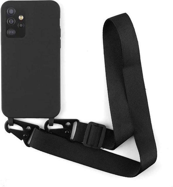 Lanyard-Schutzhülle für Samsung Galaxy A55 A35 A25 A15 A05S A52 A23 A13 A53 A54 A14 A24 A34 A73 A33 A32 A12 A72 A51 A71 A22 A21S in Schwarz - Bild 1