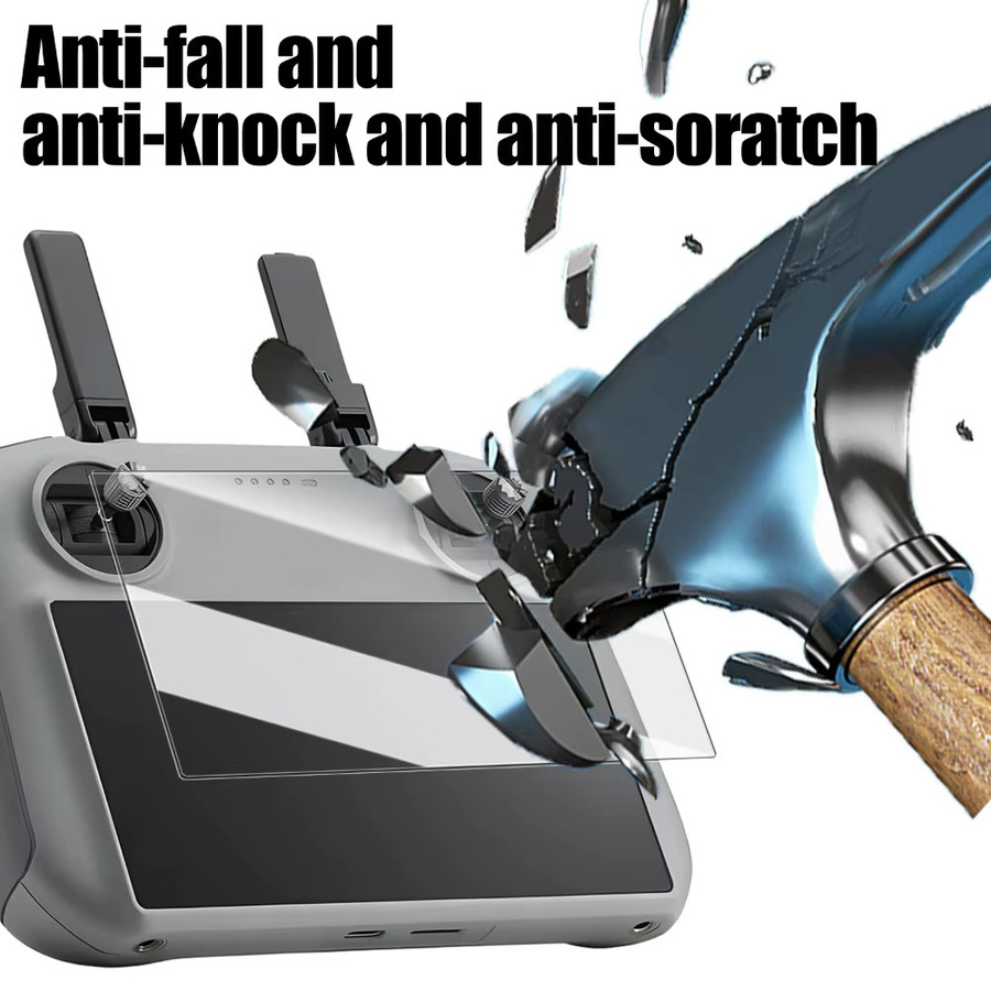 HD-Schutzfolien aus gehärtetem Glas für DJI RC und RC2 Controller, transparent, inklusive automatischem Ausrichtungsset - Bild 2