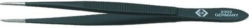 C.K Präzisionspinzette T2302 Stumpf Fein aus Edelstahl Schwarz 115 mm - Bild 1