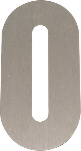 ALPERTEC Hausnummer aus Edelstahl in Silber, B: 15,7 cm, H: 22,7 cm, T: 1,8 cm - Bild 1