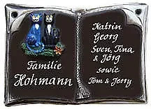Decoramic Keramikschild Buch für Ehrungen und besondere Anlässe, Braun und Schwarz, B: 20 cm, H: 14 cm - Bild 1