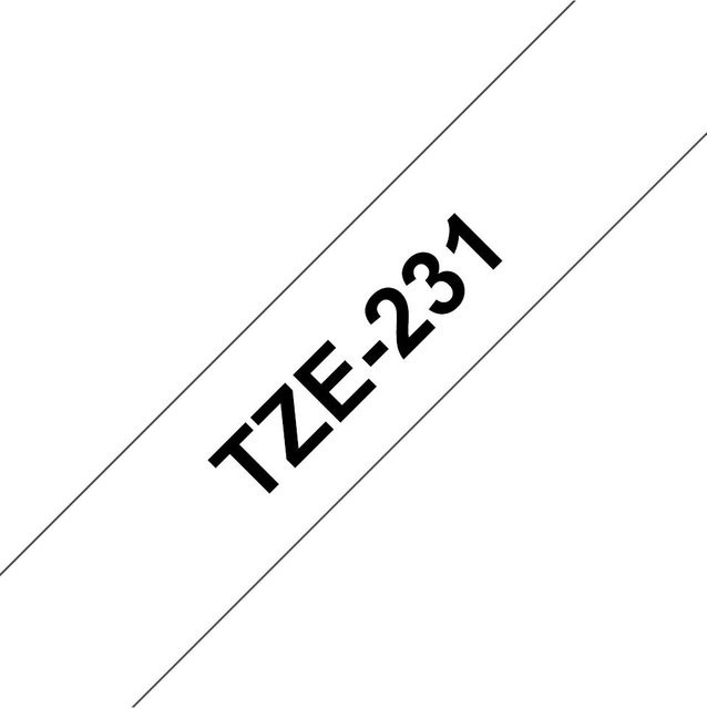 Brother TZe-231 P-touch Schriftbandkassette, Schwarz auf Weiß, Breite: 12 mm, Länge: 8 m - Bild 6