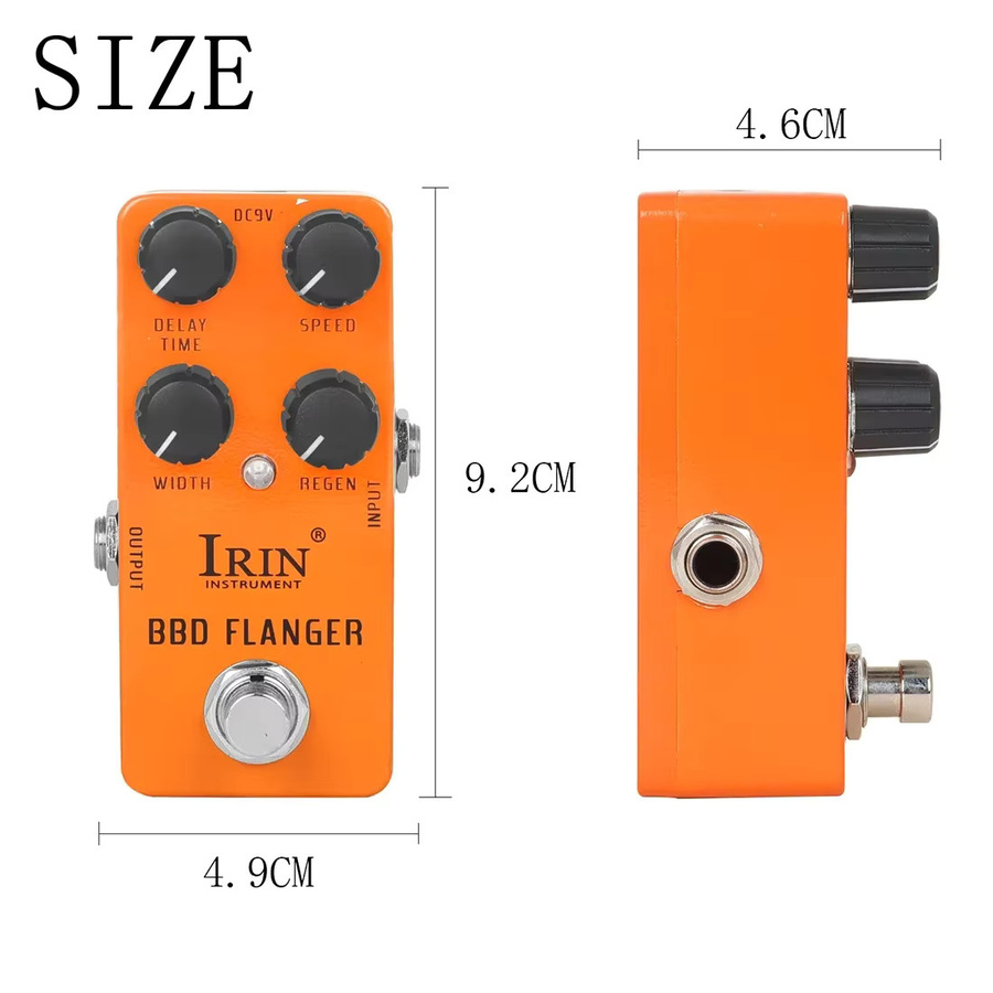 IRIN BBD Flanger E-Gitarren-Effektpedal RS-08 in Orange mit True Bypass - Bild 4
