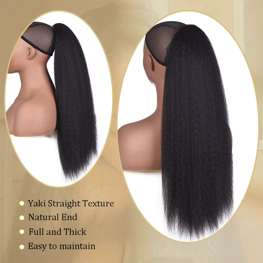 LORITA FEKIX Yaki Straight Pferdeschwanz, 24 Zoll, Schwarz, Damen - Bild 4
