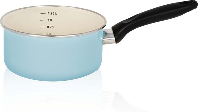 Karl Krüger Emaillierter Stieltopf Sylt, Blau, Durchmesser: 16 cm - Bild 1