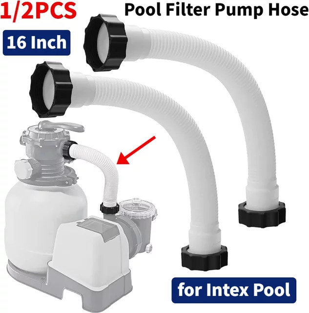 Intex Poolpumpenschlauch 16 Zoll in Weiß für Filterpumpen und Salzwassersysteme - Bild 1