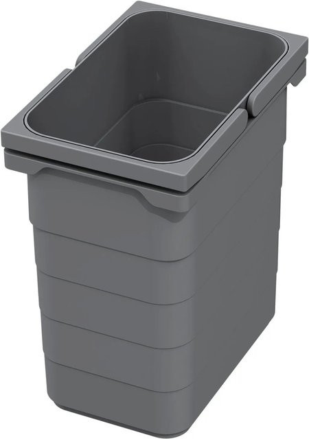 Ninka Eins2vier Abfallsammler Mülleimer mit Griffen, Dunkelgrau, 7 l, B/T/H: 25,0 x 23,0 x 15,3 cm - Bild 1
