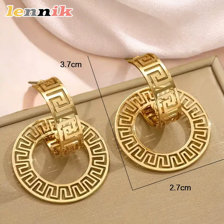 LENNIK Ohrringe, Gold, Vintage, Damen, ohne Stein - Bild 2