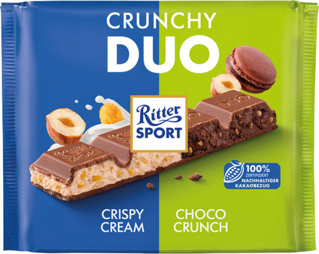 RITTER SPORT DUO Crunchy Crispy Cream Choco Crunch 218 g - Bild 1