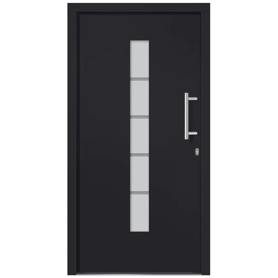 vidaXL Haustür aus Aluminium und PVC in Anthrazit, modern, B: 110 cm, H: 210 cm - Bild 2