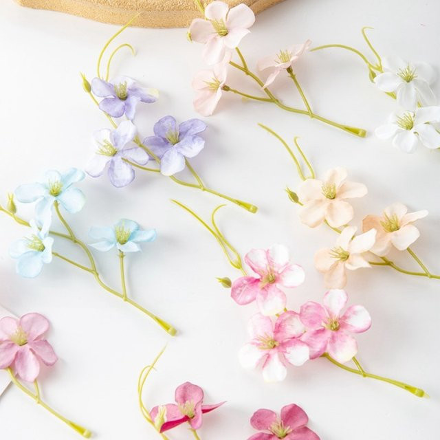 TTCY Künstliche Seiden-Erbsenblüten in Lila für Hochzeiten und DIY-Dekorationen, 40 Stück - Bild 1