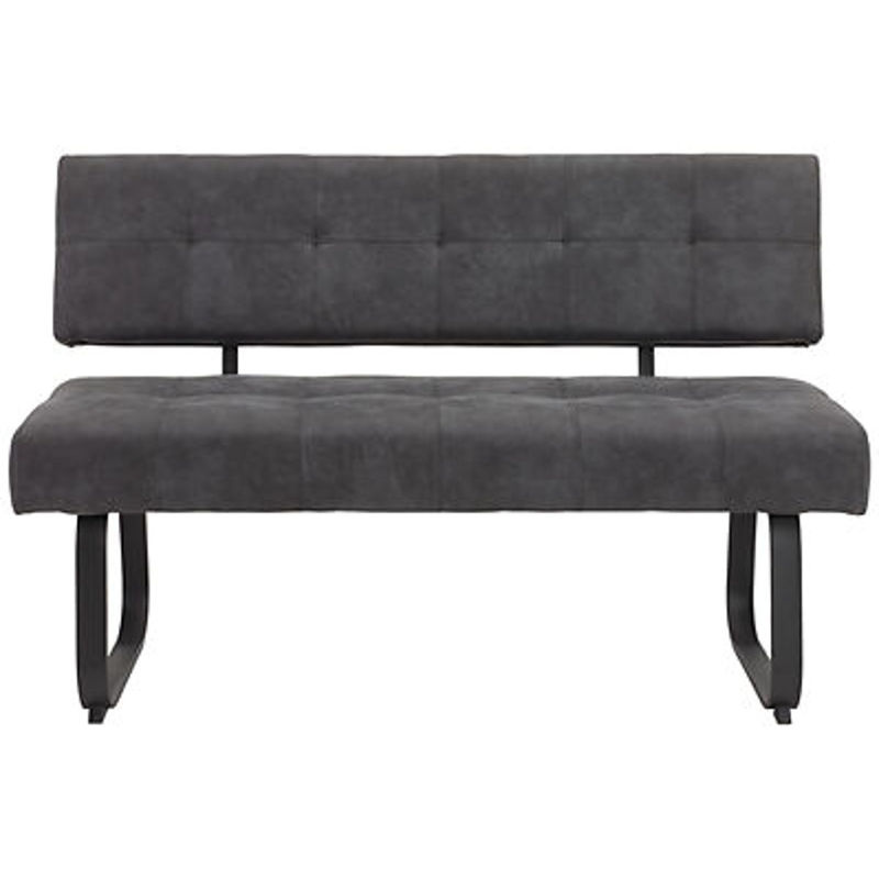 Sitzbank Luise I B Hela in Anthrazit im Vintage-Design, B/H/T: 140 x 90 x 64 cm - Bild 2