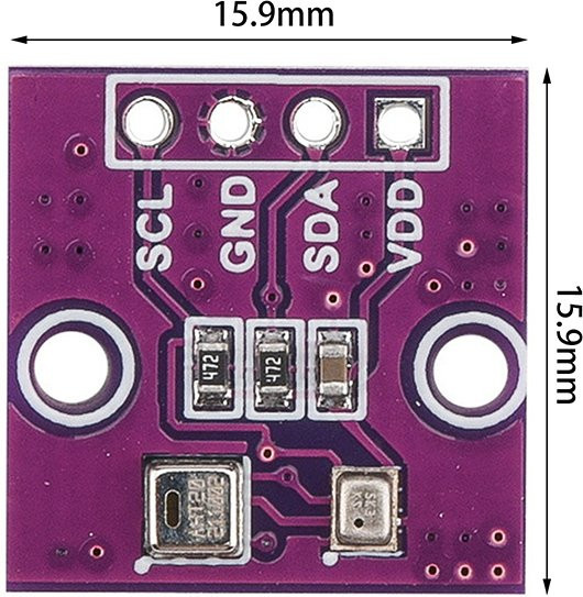 JINHF Hochpräziser Atmosphärendrucksensor AHT20+BMP280 für Arduino zur Messung von Temperatur, Feuchtigkeit und Luftdruck in Lila - Bild 1
