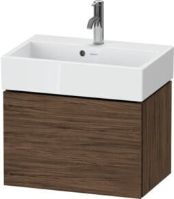 Duravit Waschtischunterschrank Compact L-Cube in Nussbaum dunkel, Wandmontage, B/T/H: 58,4 x 39,1 x 39,4 cm - Bild 1