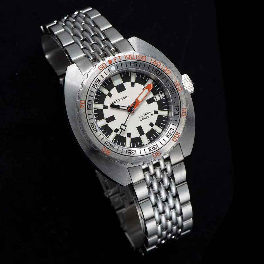 SEESTERN Taucheruhr, Automatik, Edelstahl, Saphirglas, 20 ATM, Herren - Bild 5