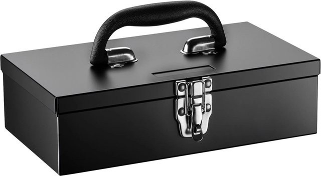 Wiltec Werkzeugkoffer aus Stahl in Schwarz, B/H/T: 28,4 x 16,0 x 7,8 cm - Bild 1