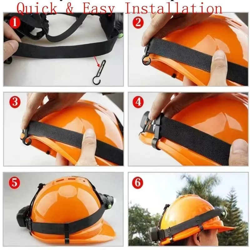XIWANGFIRE 4er Set Kunststoff Helm Clips für Scheinwerfer und Kopflampen in Schwarz - Bild 6