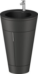 Duravit Waschtischunterschrank Starck 1 c-bonded Set in Grau mit Innenbeleuchtung, B/T/H: 56 x 86,4 x 60,5 cm - Bild 1