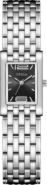 ORSGA Armbanduhr, Quarz, Edelstahl, Grau, Damen, Eckig - Bild 1