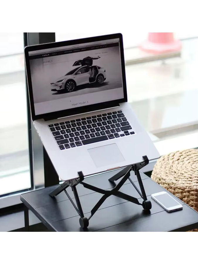 NEXSTAND K2 Laptop-Ständer, faltbar und höhenverstellbar, Notebook-Halterung mit Belüftung, Schwarz - Bild 6