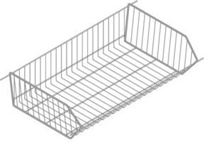 Bito Gitterkörbe verzinkt silber B: 53,0 cm, H: 24,0 cm, T: 98,6 cm - Bild 1