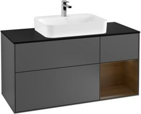 V&B Waschtischunterschrank Finion in Anthrazit, Breite: 120 cm, Tiefe: 50,1 cm, Höhe: 50,1 cm - Bild 1