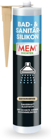 MEM Bad- und Sanitär-Silikon beige glänzend 300 ml - Bild 1