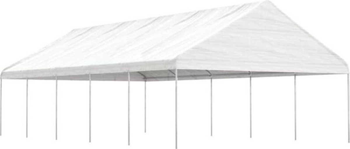 Vidaxl Pavillon mit Dach in Weiß aus Kunststoff und Metall B/T/H: 11,15 x 5,88 x 3,75 m - Bild 1