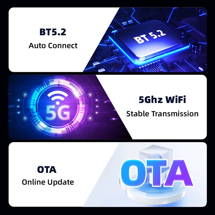 4-in-1 Bluetooth Adapter für kabelloses CarPlay, Android Auto, AirPlay und Mirror Link in Silber für Volvo, Benz, MG und Kia - Bild 3
