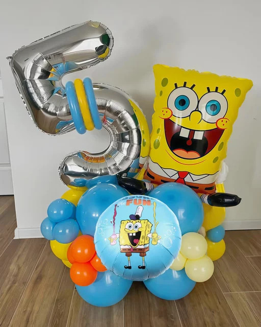 Potdemiel 30er Set SpongeBob und Patrick Star Luftballons für Kindergeburtstage und Partys, Mehrfarbig - Bild 1
